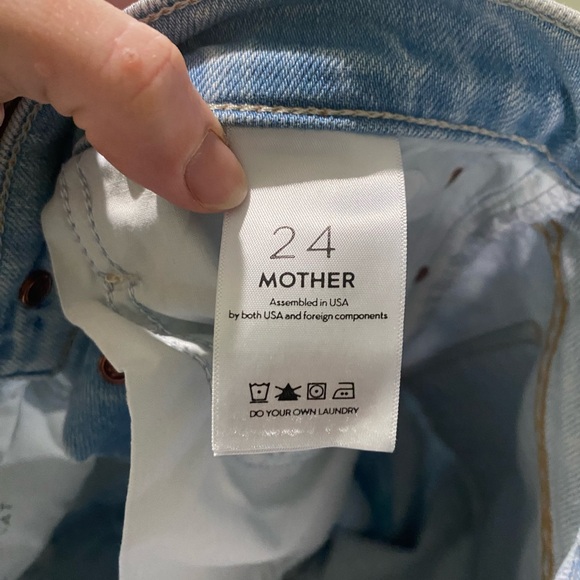 MOTHER The Fly Cut Tomcat Roller Jeans In Reap What You Sow Wash Size 24 Grunge - Picture 16 of 16